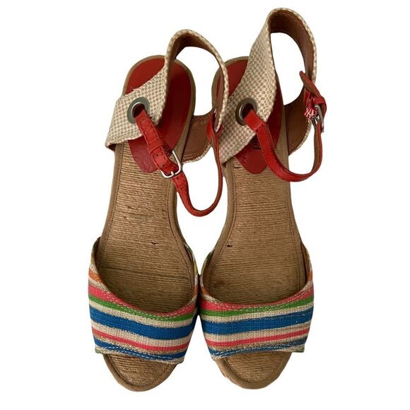 Lucky Brand Kyndra Multi-Color Espadrille Wedge Sandal in Size 8M - Picture 7 of 12